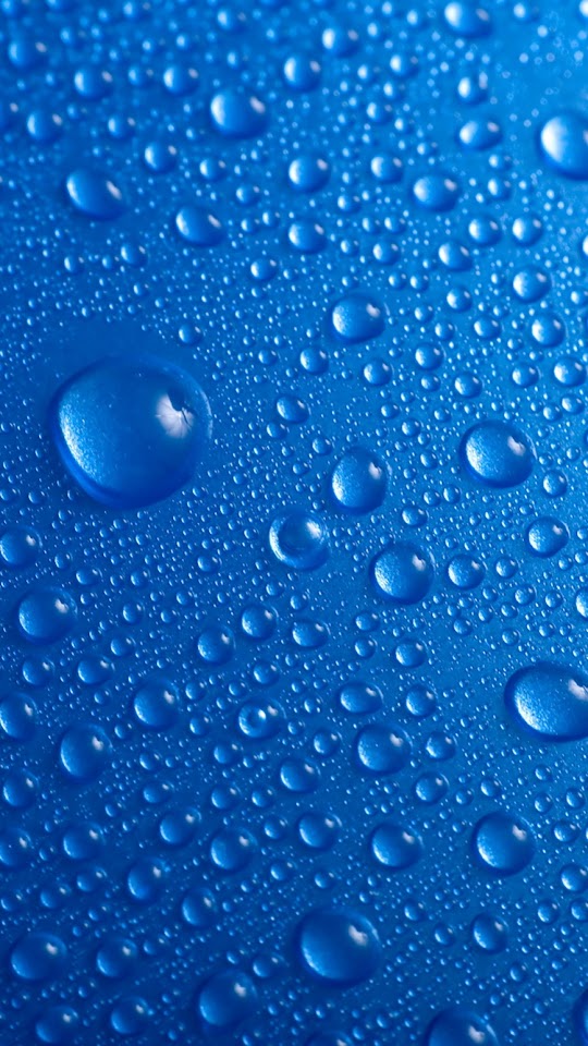 Blue Drops Close Up  Android Best Wallpaper