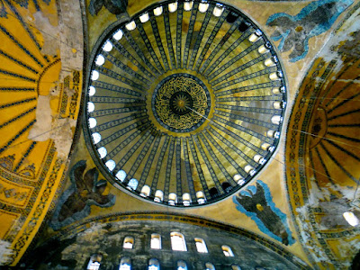 The dome of Hagia Sophia Museum Istanbul Turkey