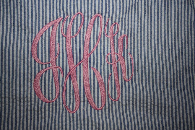 Monogram on Tote Bag