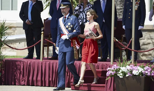 King Felipe VI of Spain and Queen Letizia of Spain attend the delivery of actual employment office at General Air Force Academy