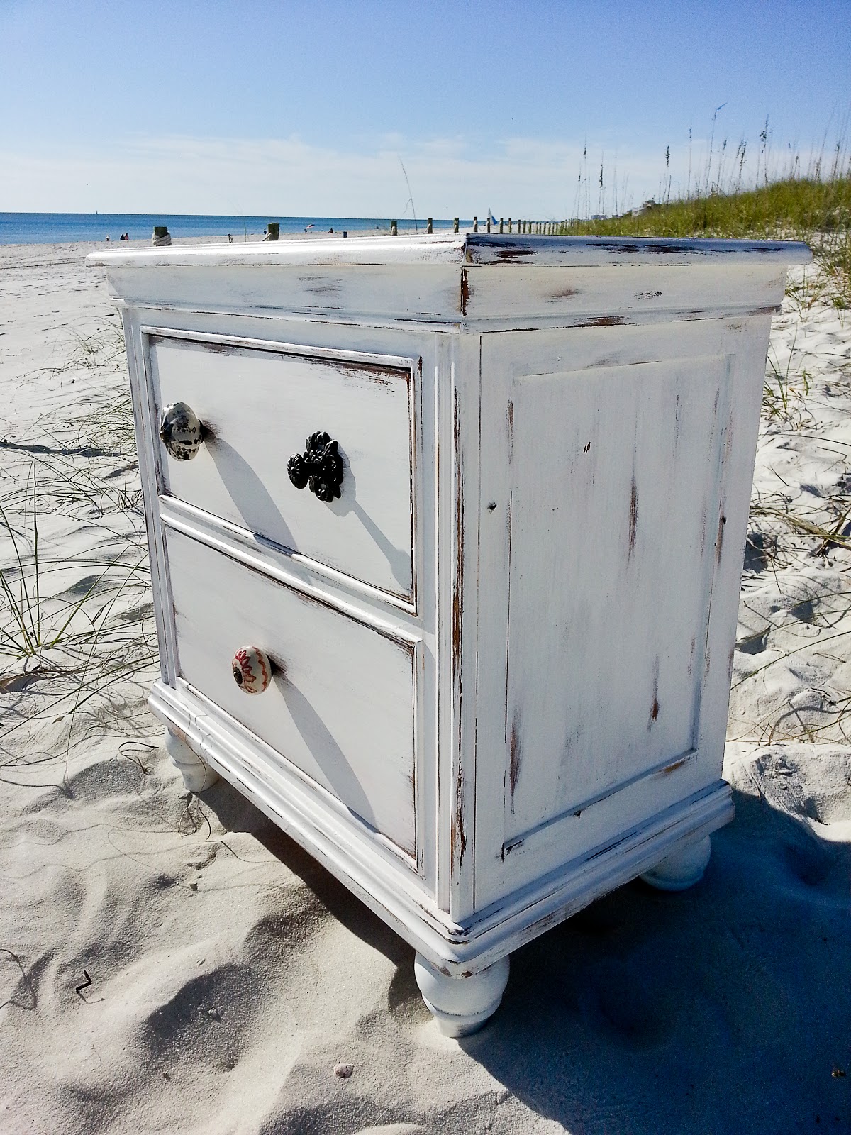 David J. Hansel the Artist Shabby Chic Night Stand Set of Two