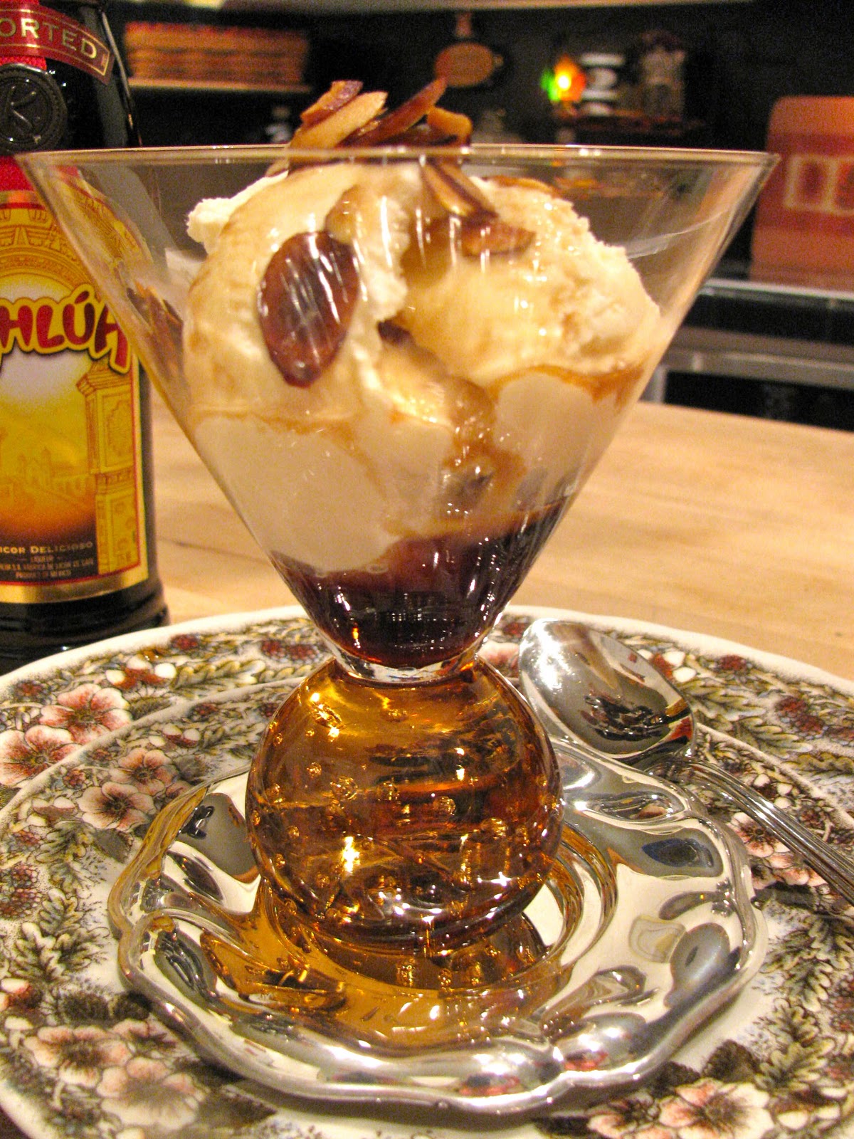 Rita's Recipes Ice Cream with Kahlua and Toasted Almonds