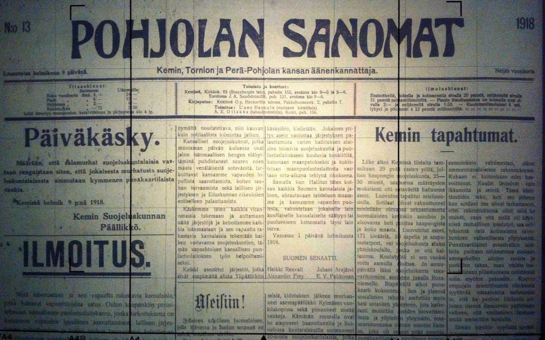 Pohjolan Sanomat (Kemi) 9.2.1918