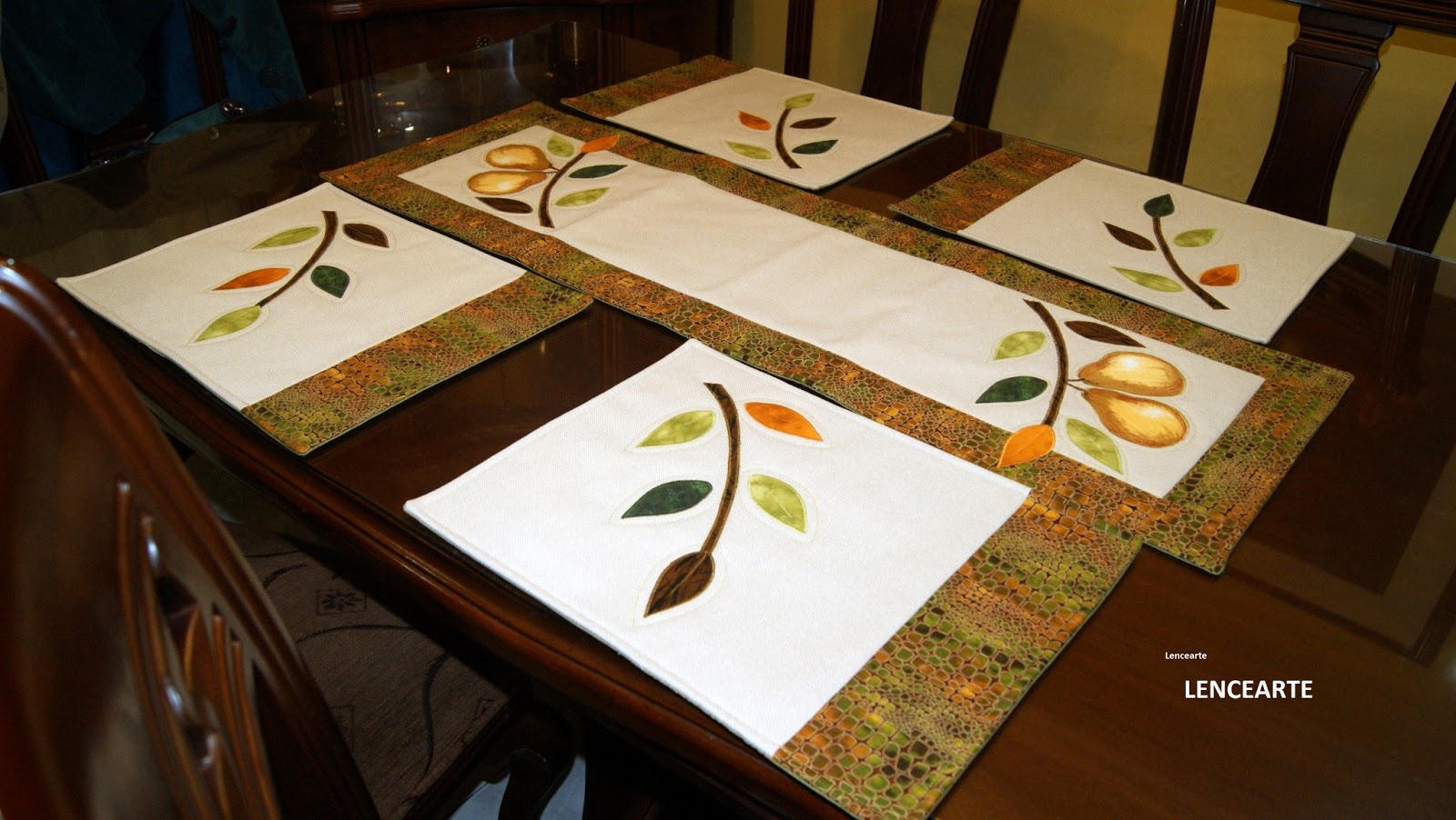 individuales tela mesa