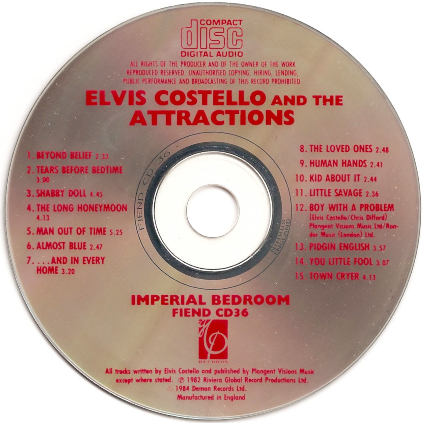 The First Pressing CD Collection Elvis Costello and the Attractions