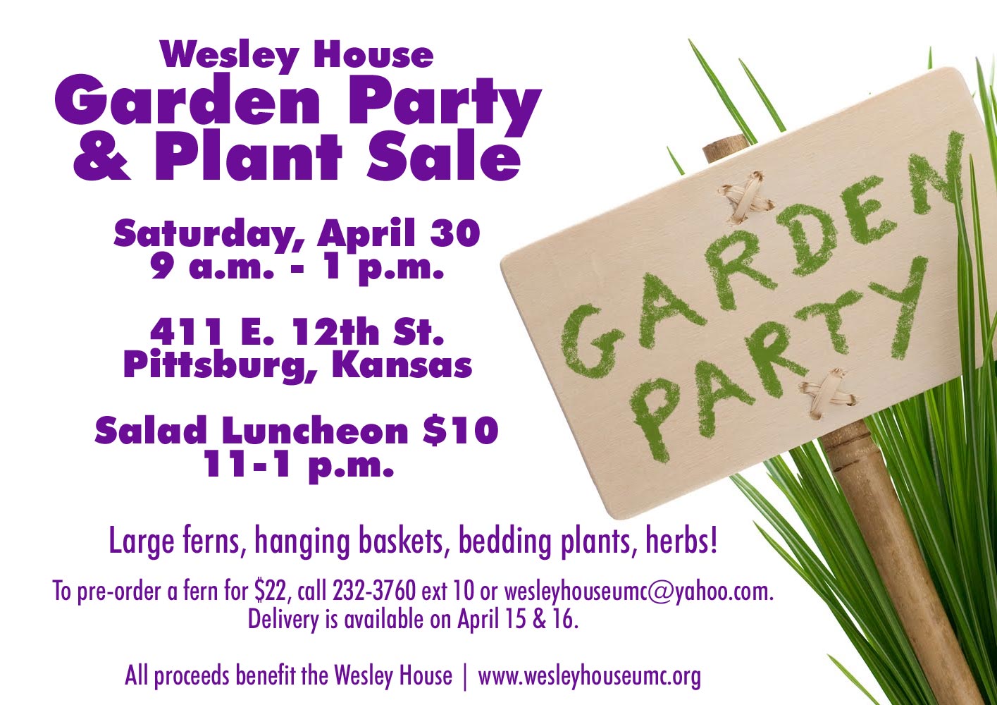 Zone 6 Gardeners of Pittsburg, Kansas Wesley House Garden Party