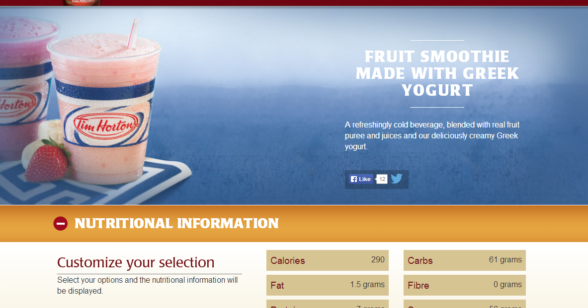 Weighty Matters How Much Greek Yogurt is in Tim Horton's New Greek