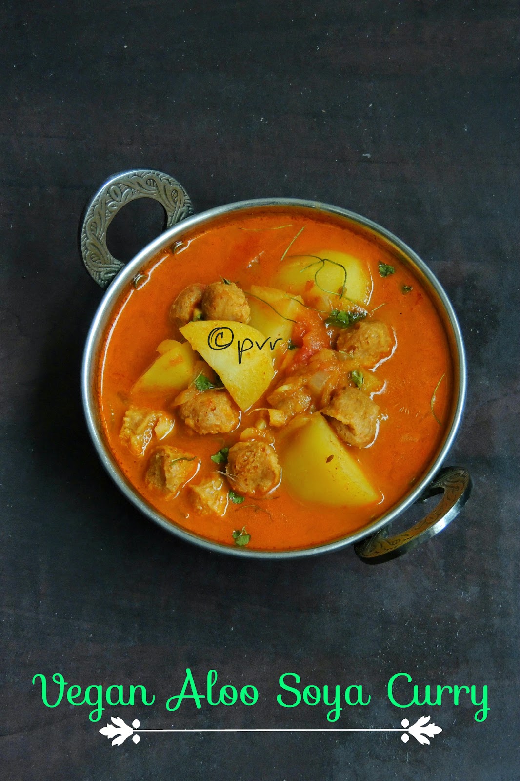 Priya's Versatile Recipes Ajwain Layered Paratha & Aloo Soya Curry