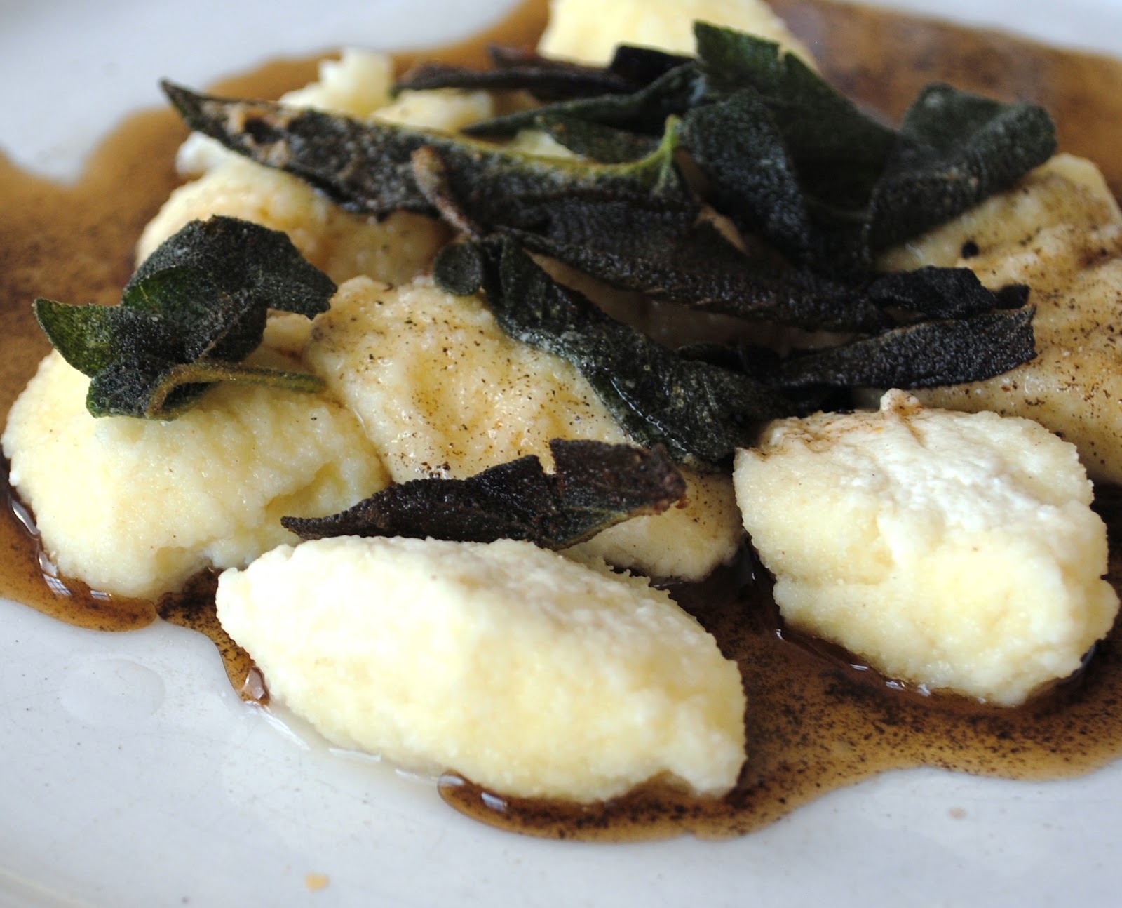 In a village called Segur le Chateau.... Ricotta Gnudi with Brown