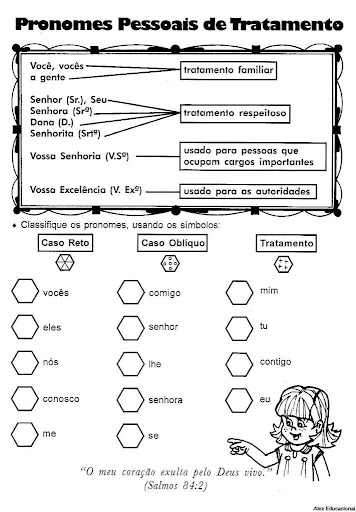 PRONOMES EXERCÍCIOS ATIVIDADES 3° 4° 5° ANOS PARA IMPRIMIR - ATIVIDADES