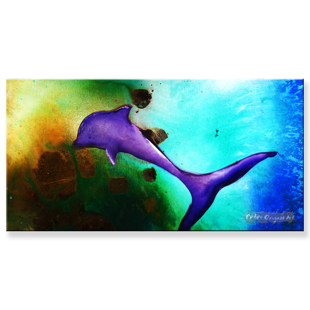 Easy Painting Techniques by Peter Dranitsin Dolphin, abstract painting