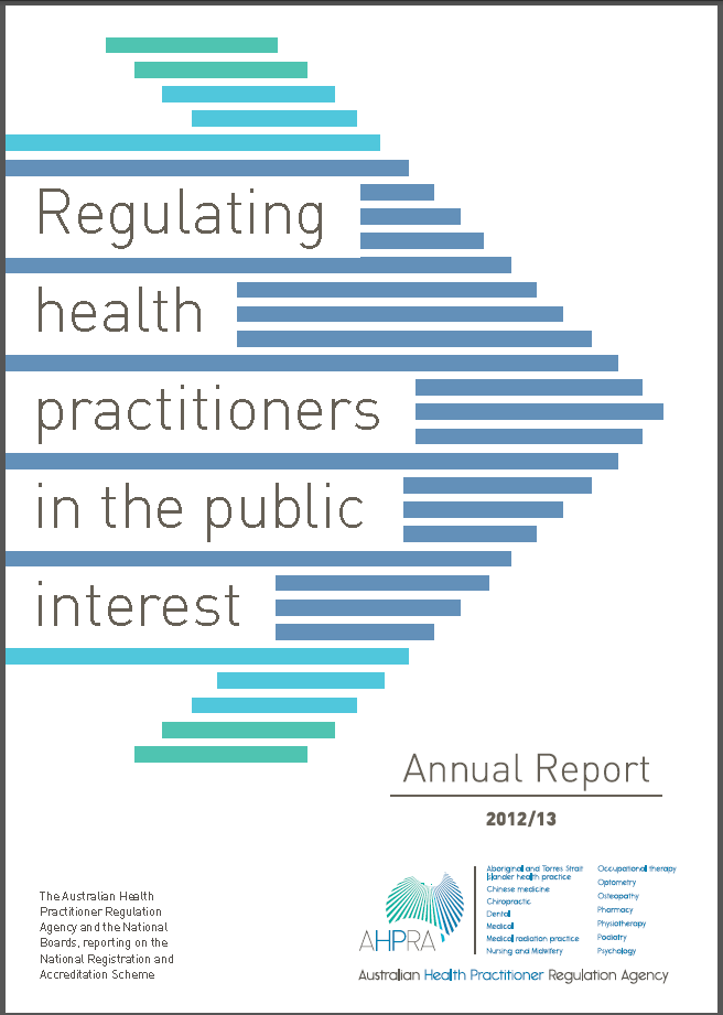 ADAVB Inc. Blog AHPRA / DBA 2013 annual report released