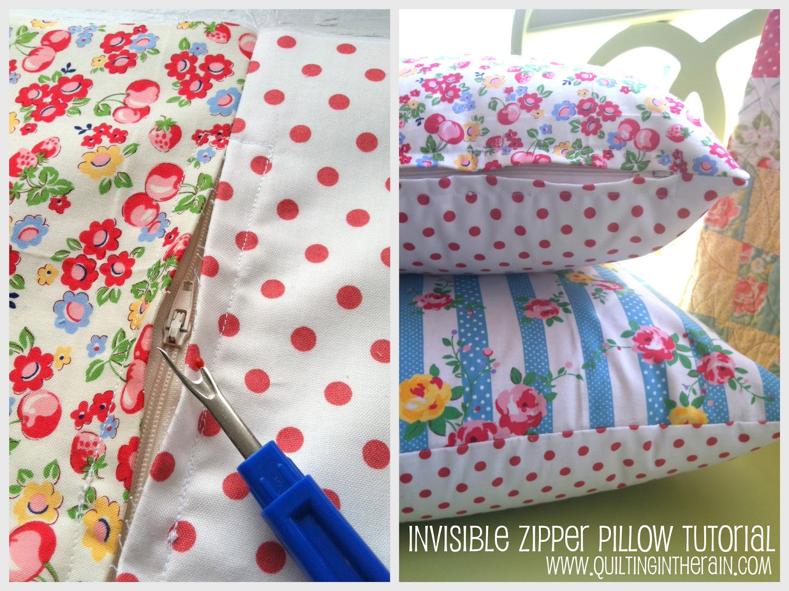 Make a pillow cover with an invisible zipper (no pins needed!) - Stop  staring and start sewing!