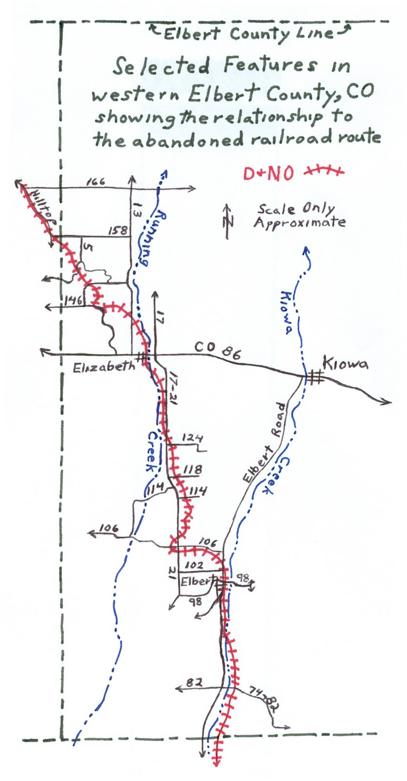 DENVER /& NEW ORLEANS R.R IN THE SHADOW OF THE ROCKIES Parker Pueblo Elizabeth