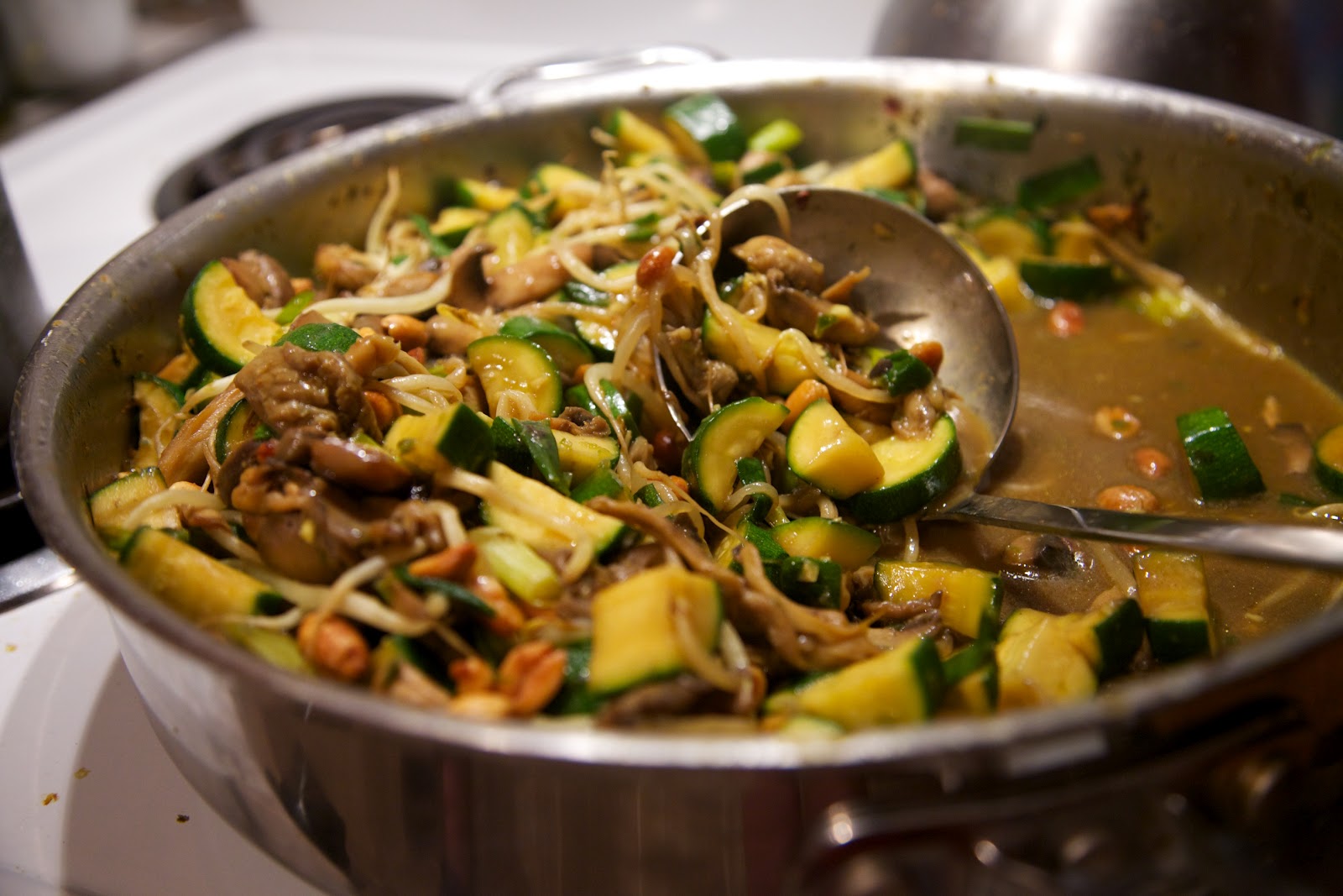 Mama Ozzy's Table Zucchini, Mushroom and Peanut Curry with Spiced