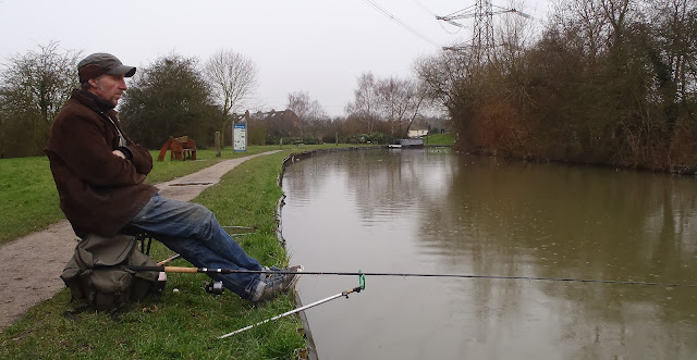 Waiting for bites on the Coventry Canal