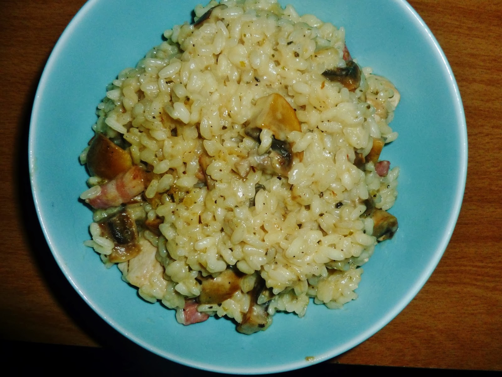 What Lauren Ate Chicken, Bacon and Mushroom Risotto