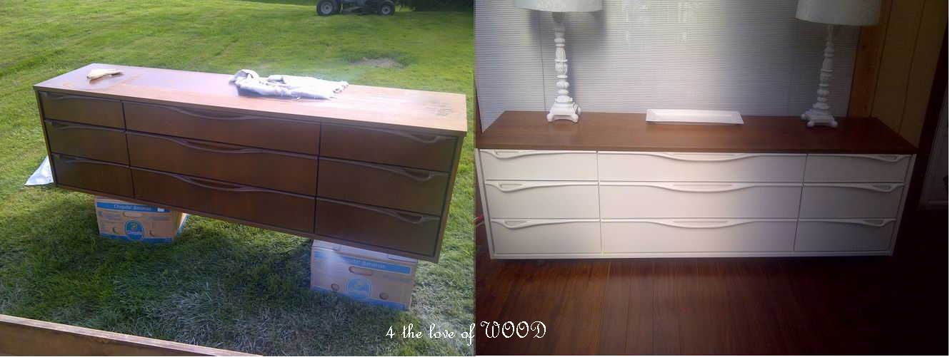 4 the love of wood WHAT IS MDF painted mid century dresser