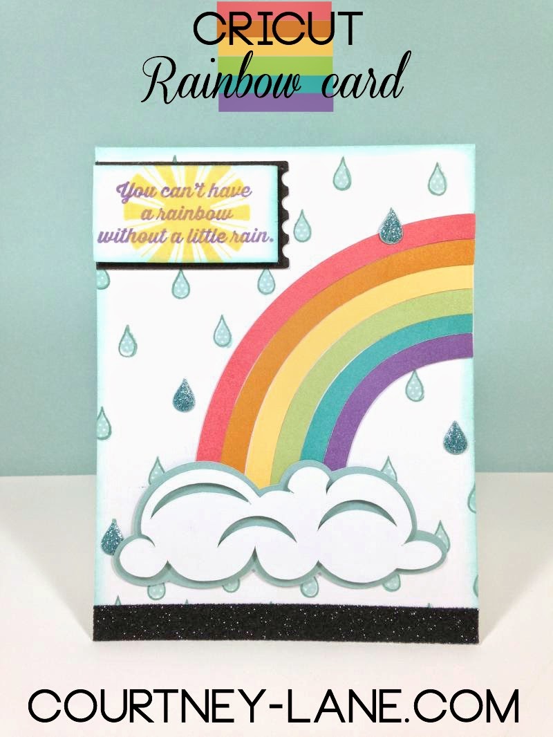 Cricut rainbow card