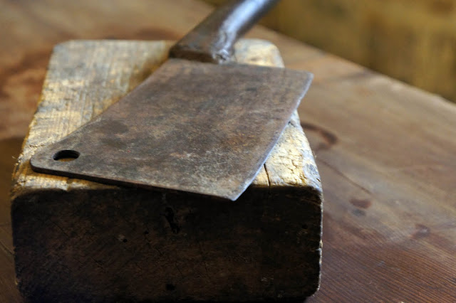 carmelite priory kitchens, mdina butcher cleaver