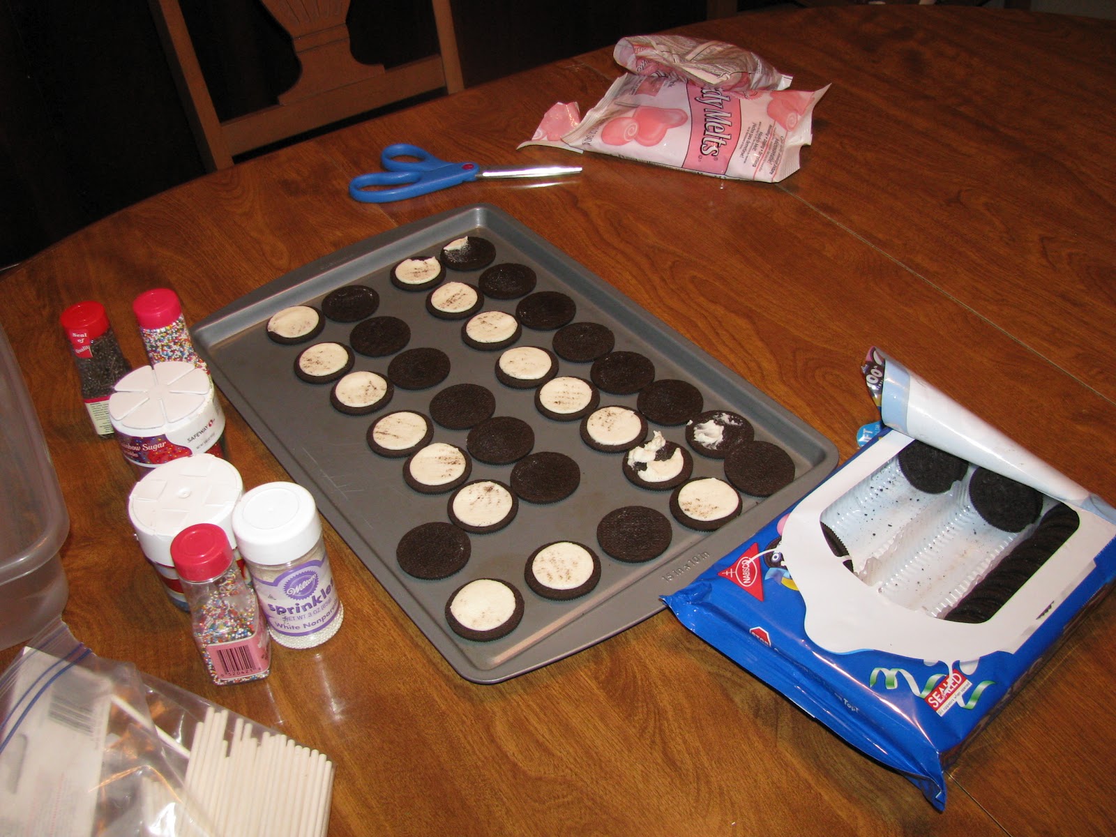 Corrie Food Pink Oreo Pops for a Baby Shower with Emily!