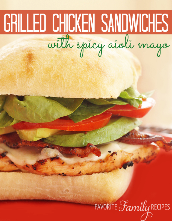 Karrissa's Kitchen Grilled Chicken Sandwiches with Spicy Aioli Mayonnaise