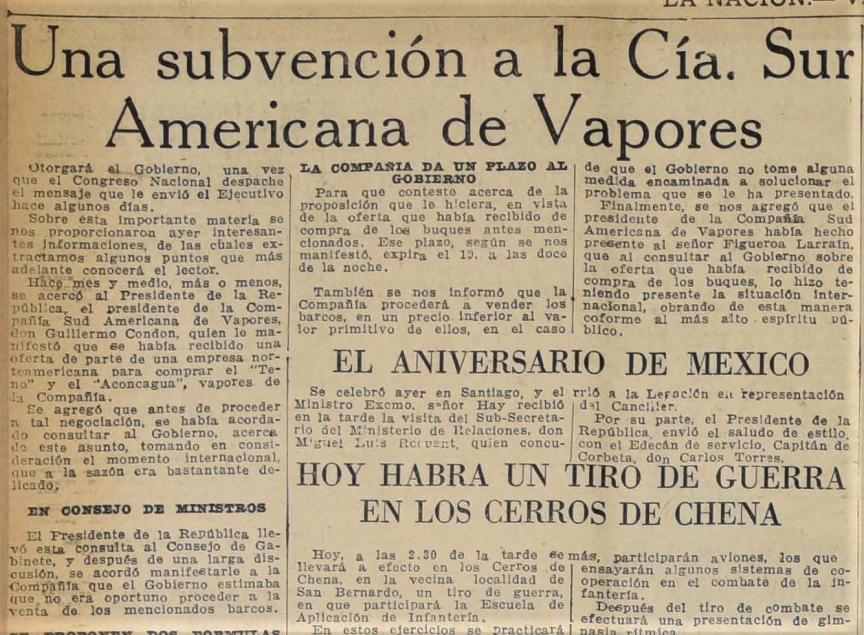 Prensa 1820-1940 Navieras Chilenas