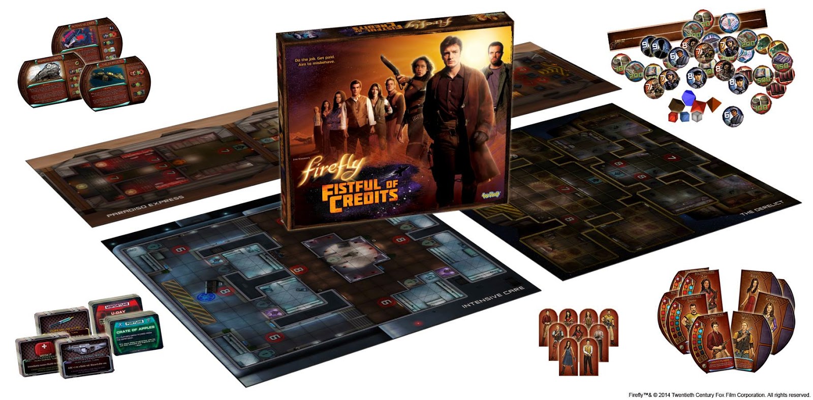 A shiny new Firefly Board Game Polyhedron Collider