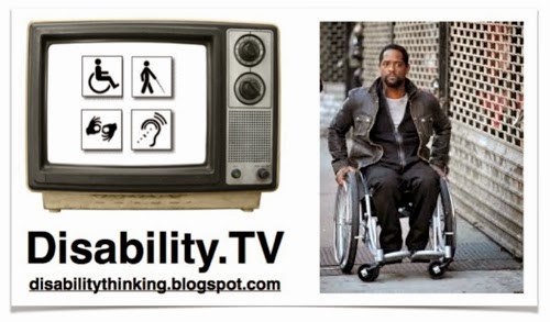 Disability.TV logo on the left, photo of Blair Underwood as Ironside in a wheelchair