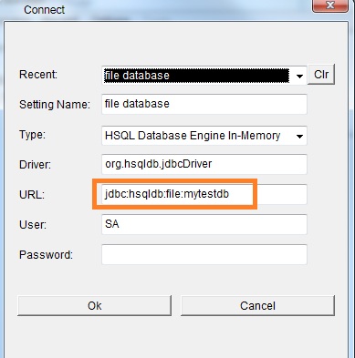 hsqldb file based database example
