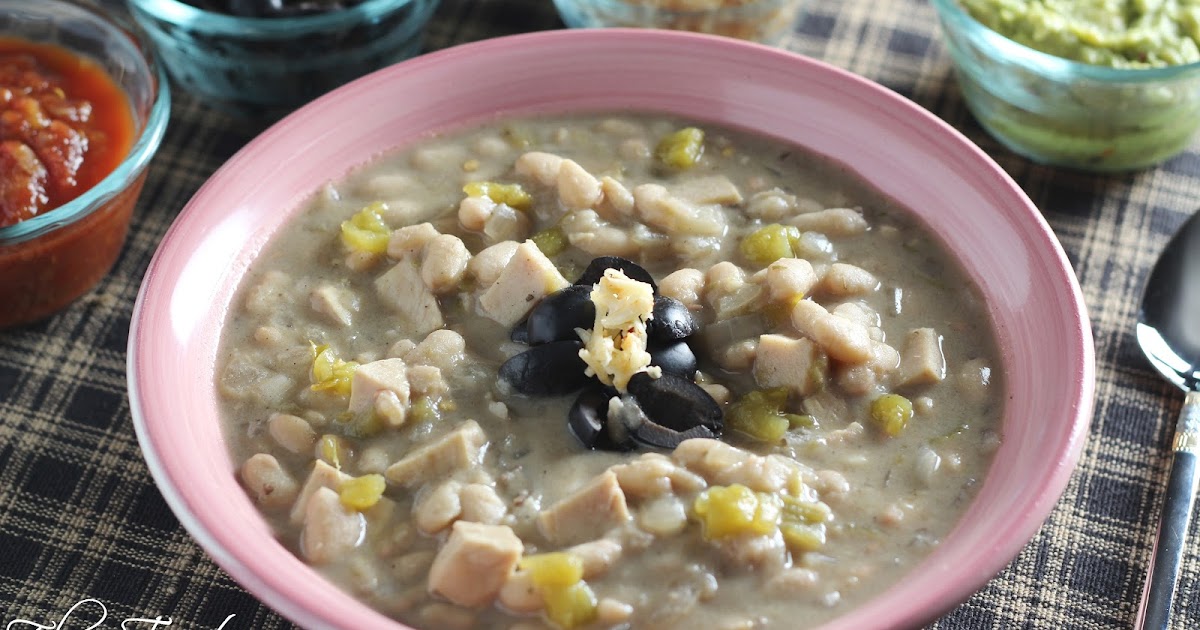 Crock Pot Smoky White Turkey Chili Flip2Tasty