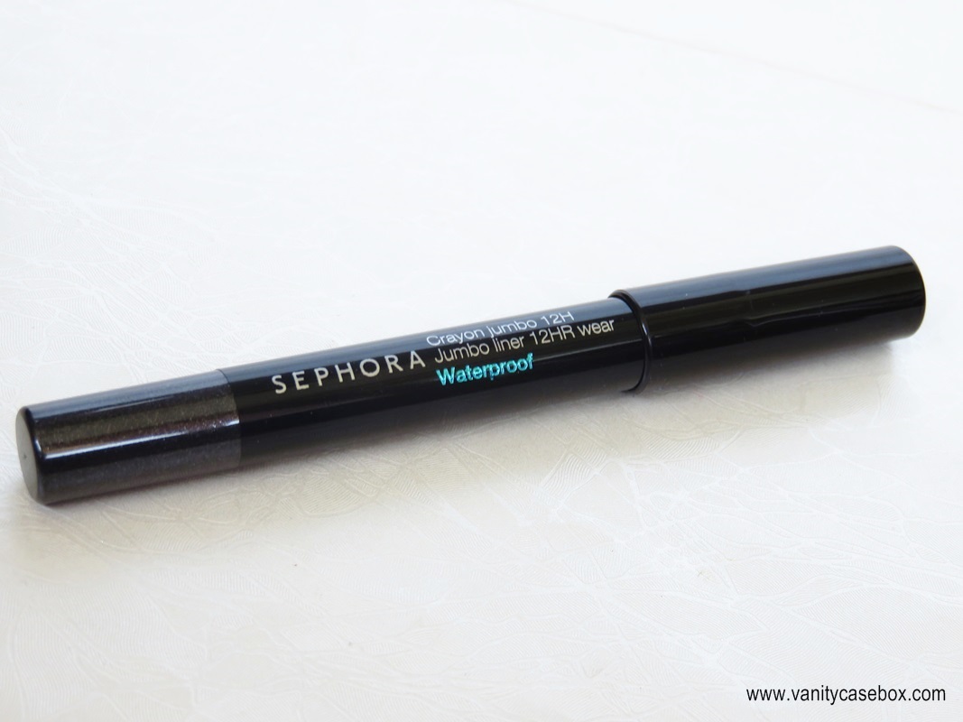 Sephora Crayon Jumbo 12hr “16, Glitter Black” Review And Swatches