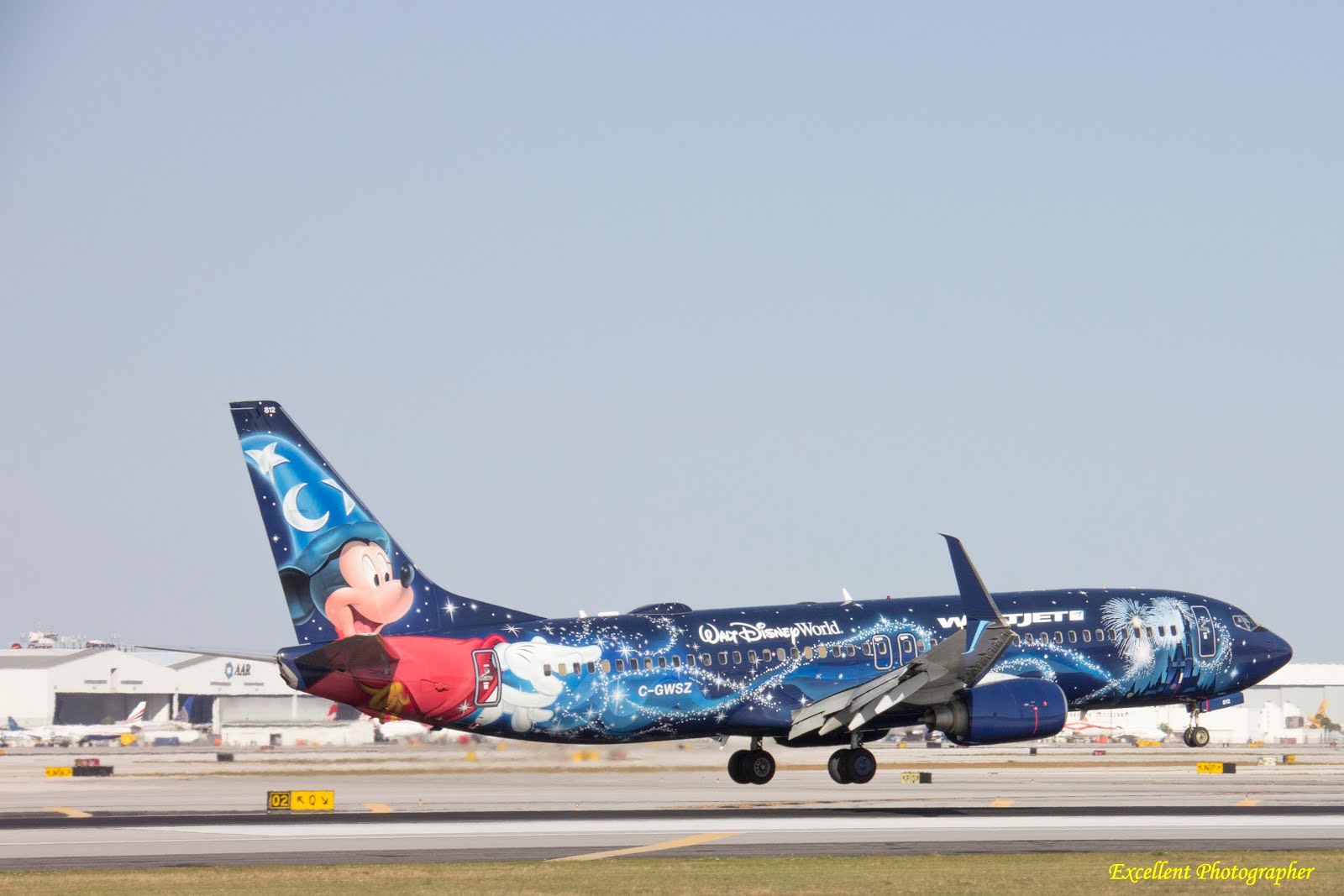 Westjet (Disney's Micky Mouse Livery) Boeing 737-8CT 2-12-17
