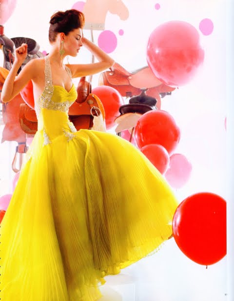 Bright yellow dress Ivory dress