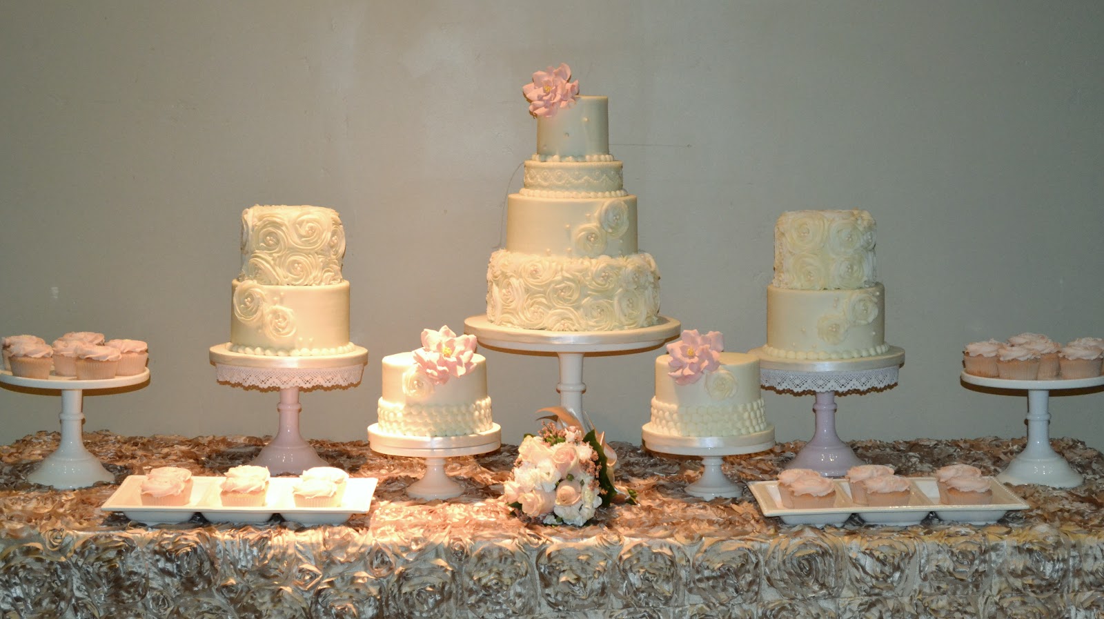 Sweet Cakes by Rebecca Rosettes and Pearls {Wedding Cake}