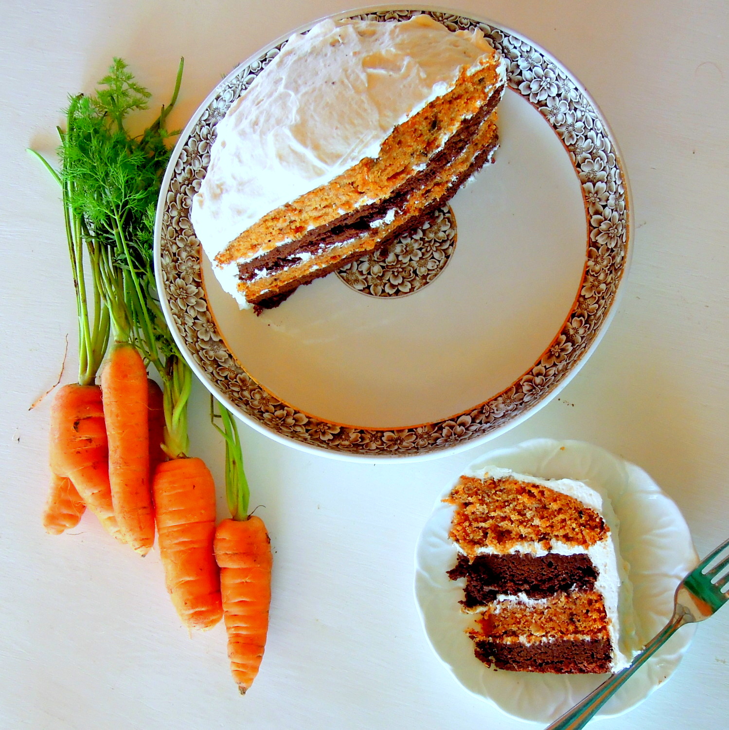 chowgypsy Brownie Carrot Layer Cake...It's Alive!