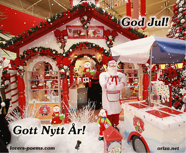 MESSAGES, POETRY, Gifs in Several Languages Svenska God Jul och Gott