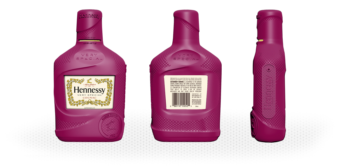 Hennessy V.S. Flask Sleeve on Packaging of the World Creative Package