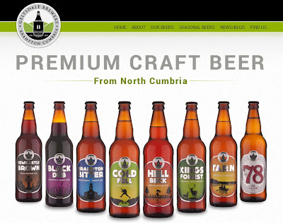 Geltsdale Brewery website - screenshot of our new homepage