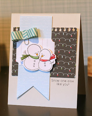 Frozen Friends snowman card by Ashley Marcu for Newton's Nook Designs