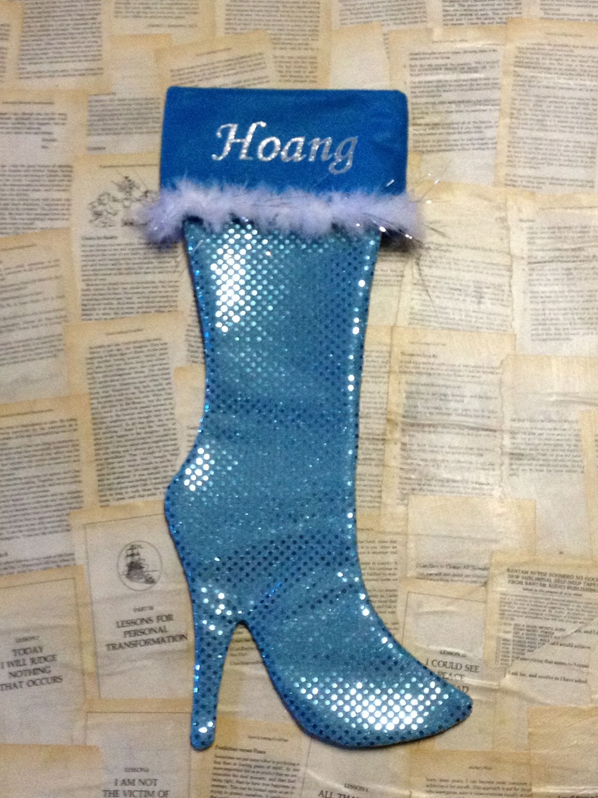 madaboutmint New pictures high heel Christmas stocking
