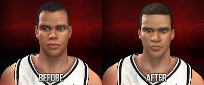 NBA 2K13 Kris Humphries Cyberface Before and After Mod