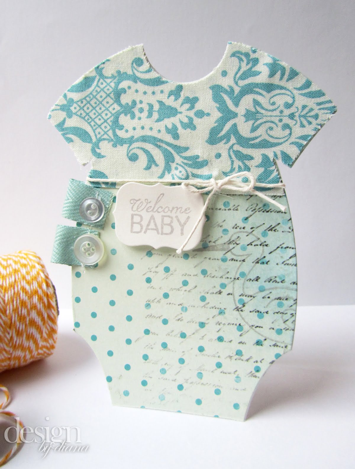 design by diana Baby onesie card