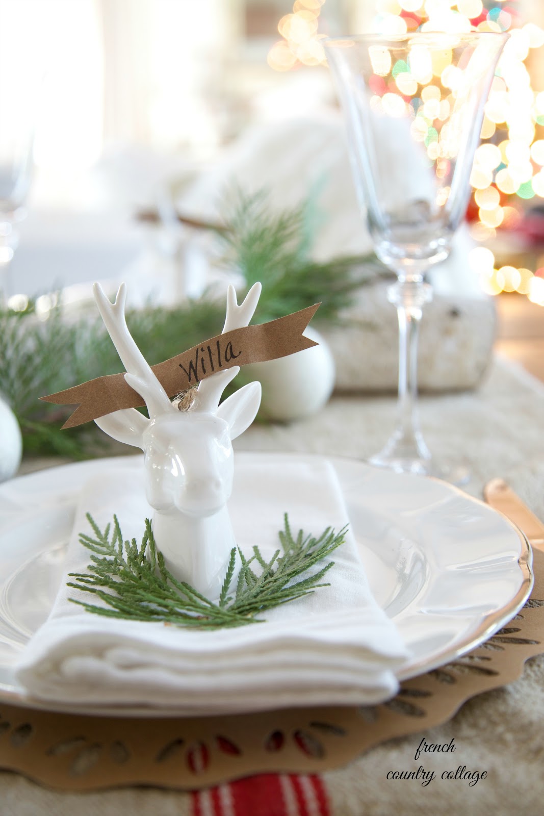 Reindeer place card holders FRENCH COUNTRY COTTAGE