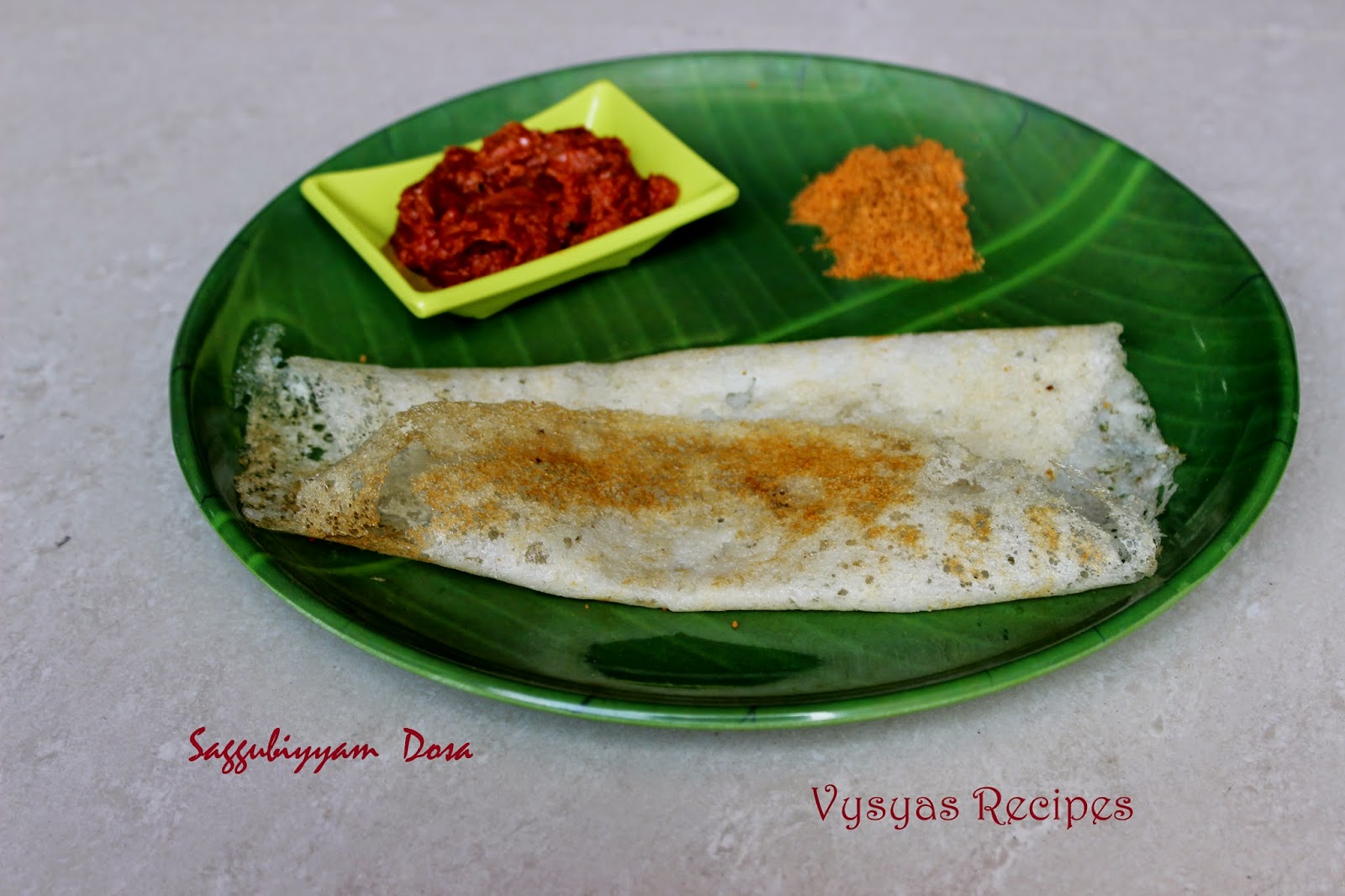 Vysya's Delicious Recipes crispy Sabudana Dosa /saggubiyyam dosa