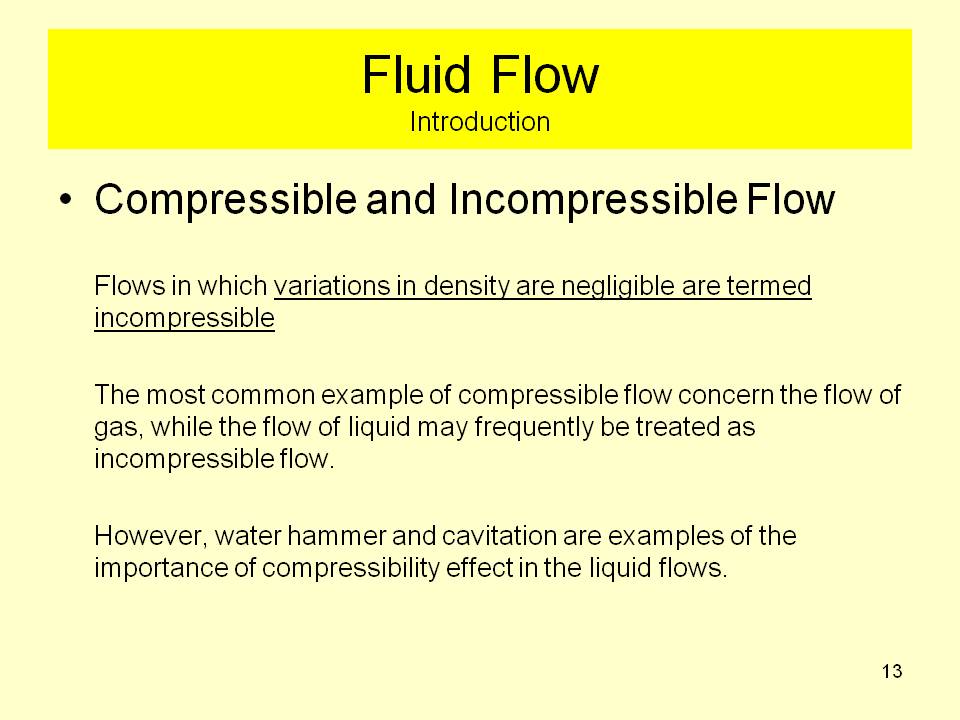 Mechanical Engineering Basic Fluid Flow