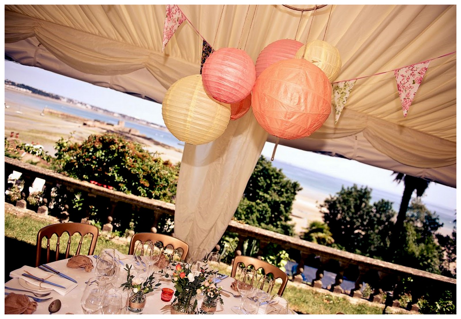 Real Peach & Paper Lantern Wedding Belinda & Simon