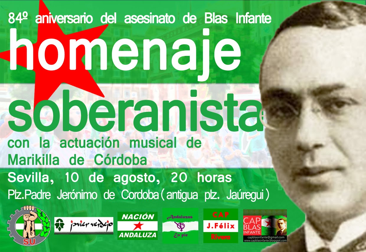 Homenaje soberanista a Blas Infante en el 84º aniversario de su asesinato