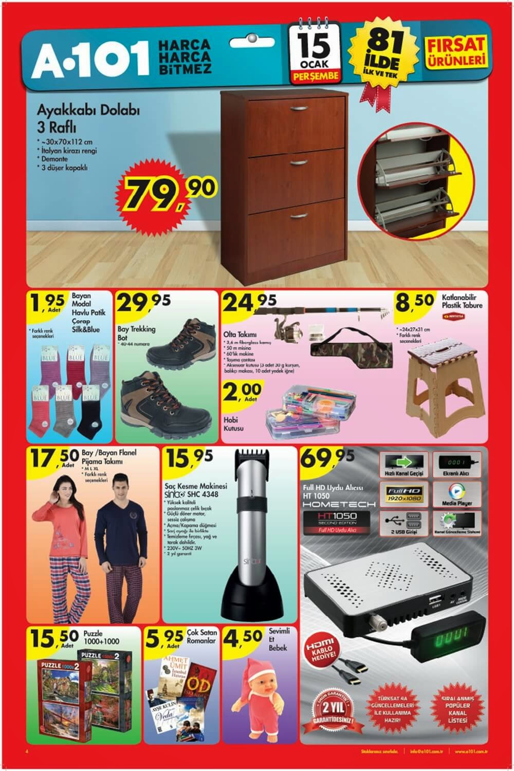 A101 (15 Ocak 2015) Aktüel Fırsat Ürünleri Aktüel