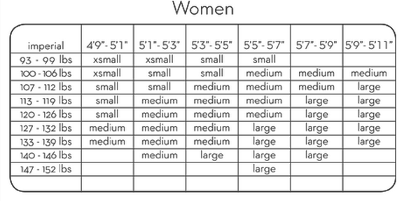 Yumiko Size Chart